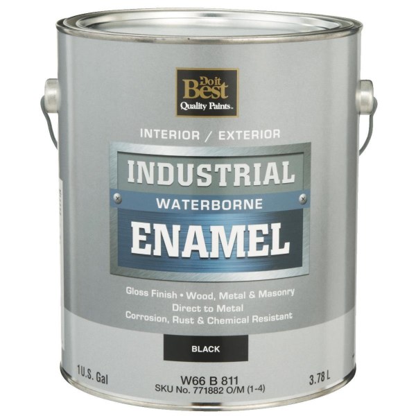 Do it Best Waterborne Industrial Enamel, Black, 1 Gal. - Mc Mu