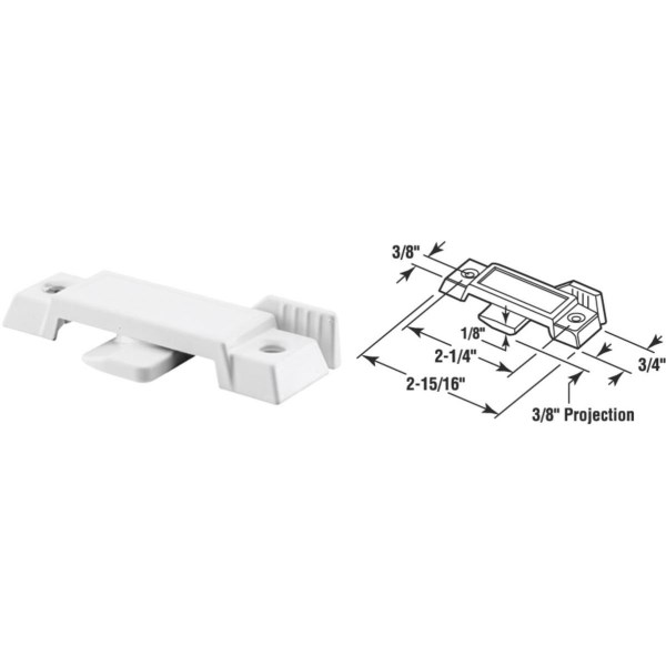 Prime-Line White Latch Sliding Window Sash Lock - Mc Mu
