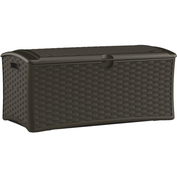 Suncast 72 Gal. Resin Wicker Brown Deck Box - Mc Mu