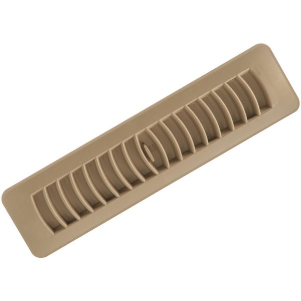 Imperial 2-1/4 In. x 12 In. Taupe Plastic Louvered Floor Register - Mc Mu