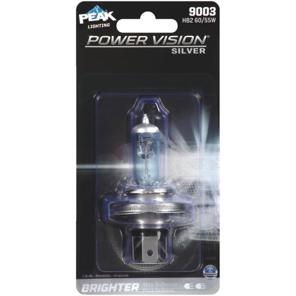 PEAK Power Vision Silver 9003 HB2 12.8V Halogen Automotive Bulb - Mc Mu