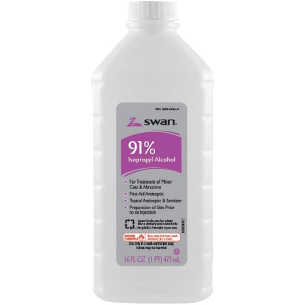 Swan 91% Isopropyl Rubbing Alcohol, 16 Oz. - Mc Mu