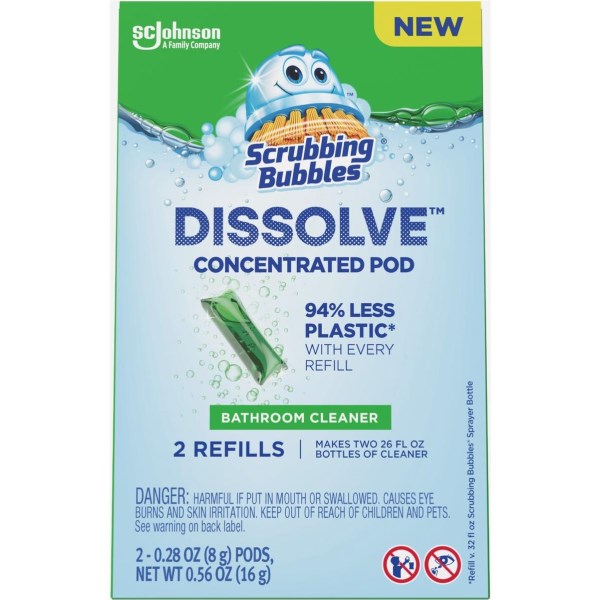 Scrubbing Bubbles Dissolve Concentrated Pod Bathroom Cleaner Refills (2-Pack) - Mc Mu