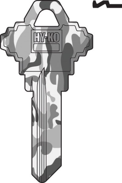 Hy-Ko Camouflage House/Office Key Blank SC1 Single sided For Schlage Locks - Mc Mu
