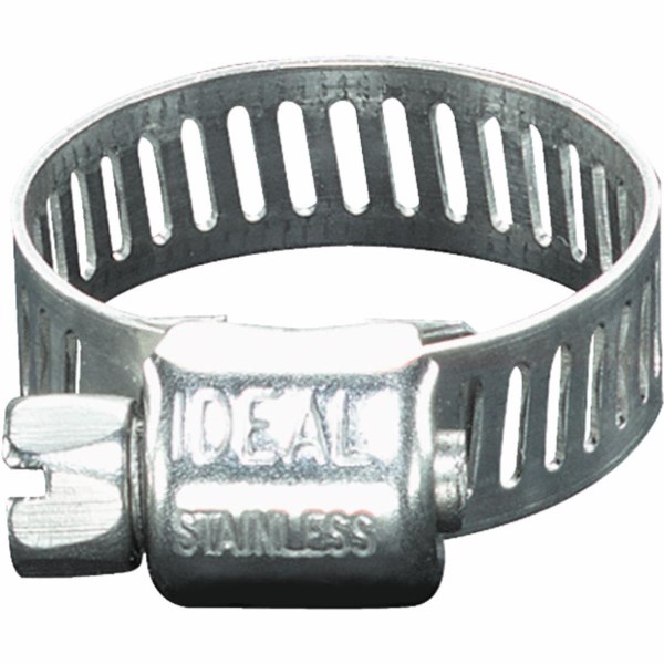 Ideal 5/16 In. – 5/8 In. Stainless Steel Micro-Gear Hose Clamp w/Zinc-Plated Carbon Steel Screw - Mc Mu