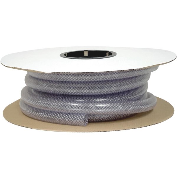 Abbott Rubber 1-3/8 In. x 1 In. x 50 Ft. Clear T12 Braided PVC Tubing, Bulk Spool - Mc Mu