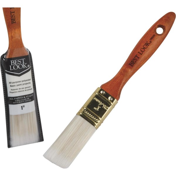 Best Look General Purpose 1 In. Flat Polyester Paint Brush - Mc Mu