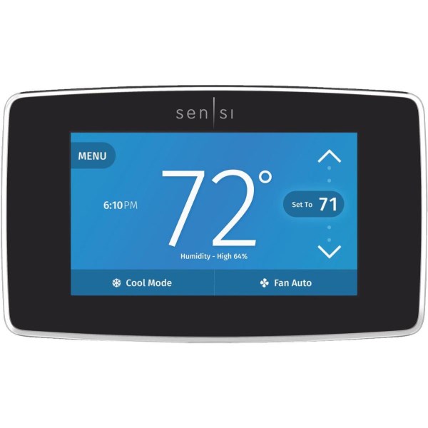 Emerson Sensi WiFi 7-Day Programmable Black Digital Thermostat - Mc Mu