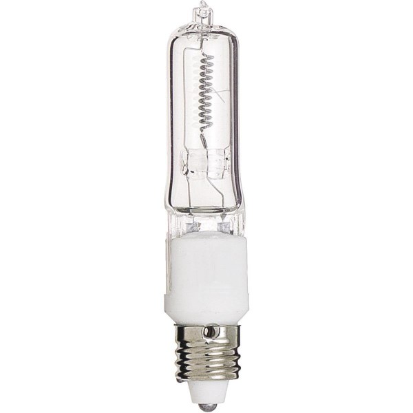Satco 75W 120V Clear Mini Candelabra Base T4 Halogen Special Purpose Light Bulb - Mc Mu