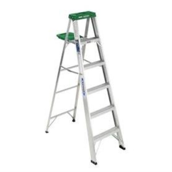 Werner 6 Ft. Aluminum Step Ladder with 225 Lb. Load Capacity Type II Ladder Rating - Mc Mu