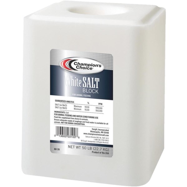Champions Choice 50 Lb. Plain Salt Block - Mc Mu