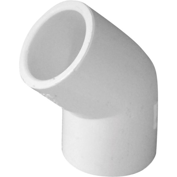Charlotte Pipe 4 In. Slip x Slip Schedule 40 45 Deg. PVC Elbow (1/8 Bend) - Mc Mu