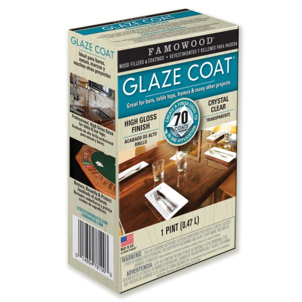 FAMOWOOD GLAZE COAT 16 Oz. High-Gloss Pour On Finish - Mc Mu