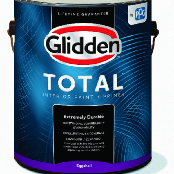 Glidden Total Interior Paint + Primer Eggshell Ultra Deep Base 1 Gallon - Mc Mu