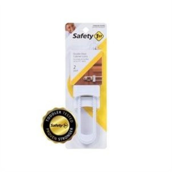 Safety 1st White Squeeze Release Cabinet Slide Lock (2-Pack) - Mc Mu