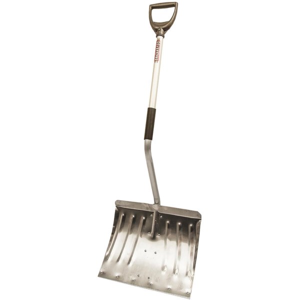 Rugg Back-Saver 18 In. Aluminum Snow Shovel with Steel Wear Strip and 37 In. Lite-Wate Aluminum Handle - Mc Mu