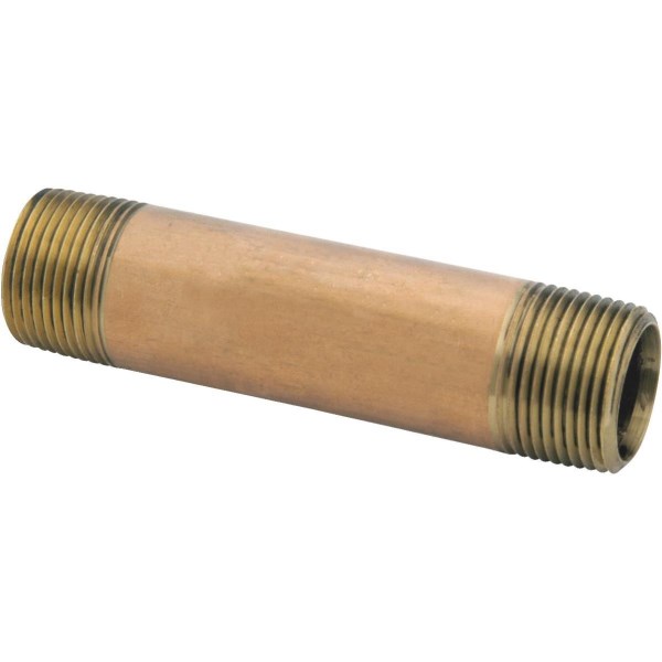 Anderson Metals 1/8 In. x 5 In. Red Close Brass Nipple - Mc Mu