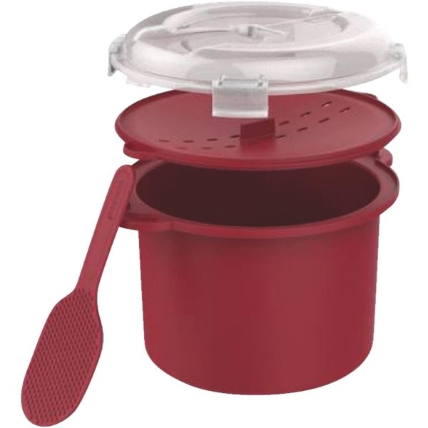 Goodcook 3 Cup Plastic Red Microwave Rice Steamer - Mc Mu