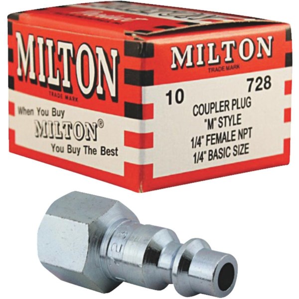 Milton M-Style 1/4″ Female NPT Plug (10-Pack) - Mc Mu