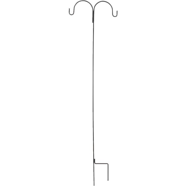 Best Garden 91 In. Black Wrought Iron Double Shepherd Hook - Mc Mu