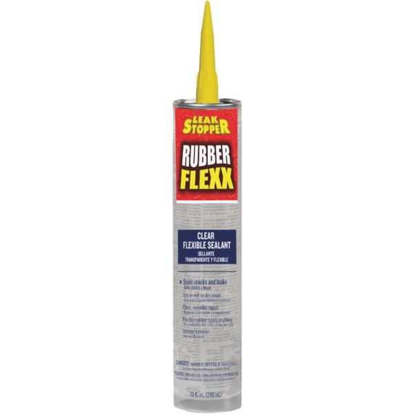 Leak Stopper 10 Oz. Clear Rubber Flexx Flexible Sealant - Mc Mu