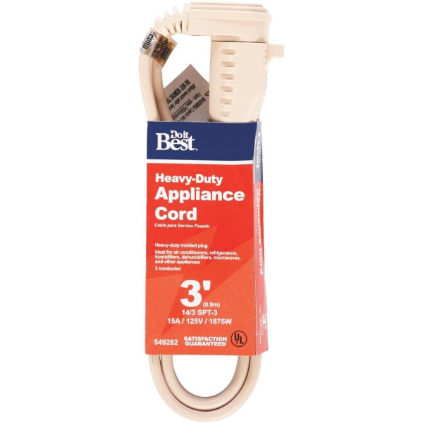 Do it Best 3 Ft. 14/3 15A Heavy-Duty Appliance Cord - Mc Mu