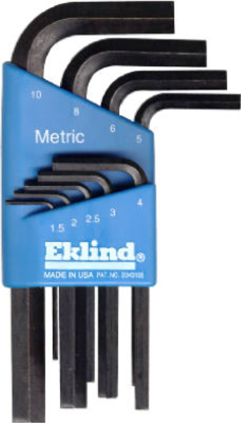 Eklind Metric Short Arm Hex Key Set, 9-Piece - Mc Mu