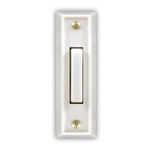Heath Zenith Wired White Plastic LED Lighted Doorbell Push-Button - Mc Mu