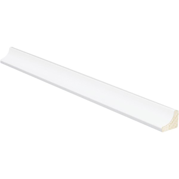 Inteplast Building Products 11/16 In. W. x 11/16 In. H. x 8 Ft. L. Crystal White Polystyrene Cove Molding - Mc Mu