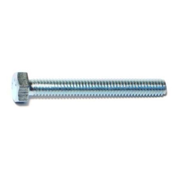5/16 -18 x 2-1/2  Zinc Plated Steel Coarse Full Thread Hex Head Tap Bolts TBHS-056 - Mc Mu