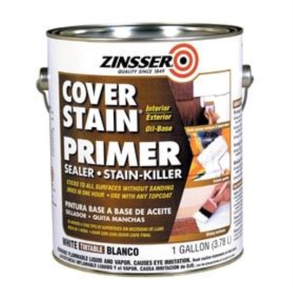 Zinsser Cover-Stain Oil-Base Interior/Exterior Sealer And Stain-Killer Primer, White, 1 Gal. - Mc Mu