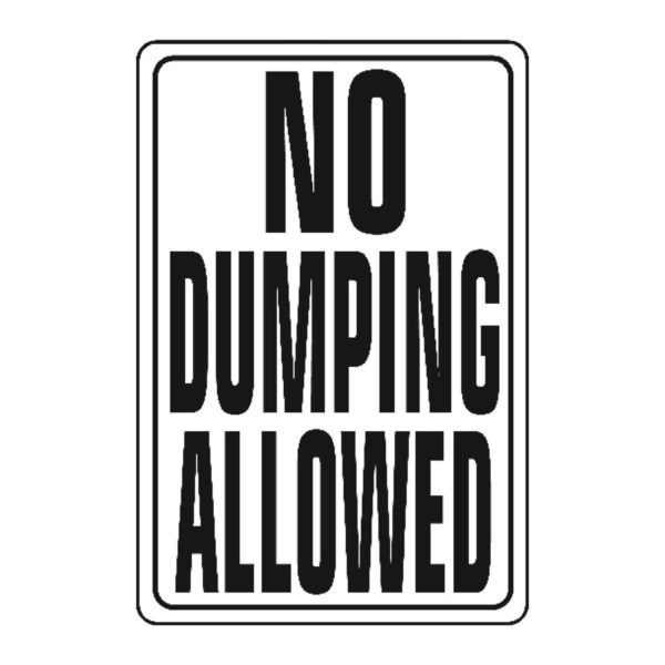Hy-Ko Heavy-Duty Aluminum Sign, No Dumping Allowed - Mc Mu