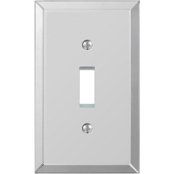 Amerelle 1-Gang Acrylic Beveled Mirror Toggle Switch Wall Plate - Mc Mu