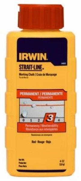 Irwin STRAIT-LINE 4 Oz. Red Permanent Chalk Line Chalk - Mc Mu