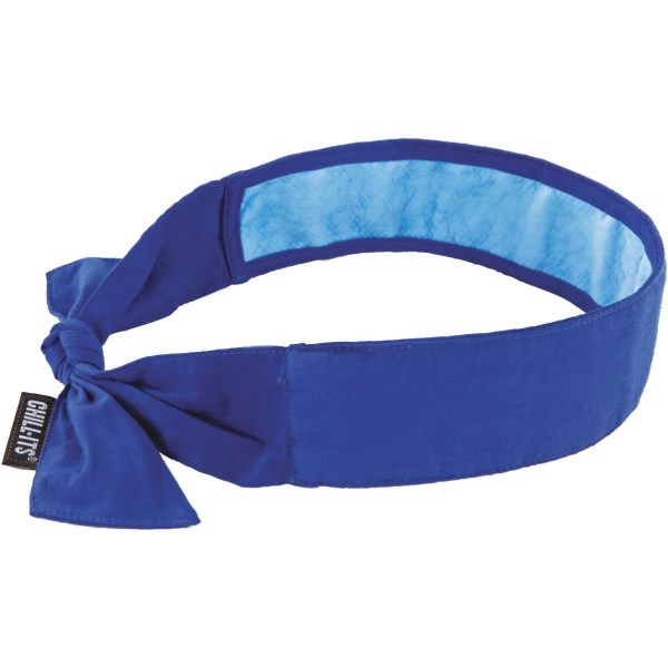 Ergodyne Chill-Its Headband Blue Cooling Bandana - Mc Mu