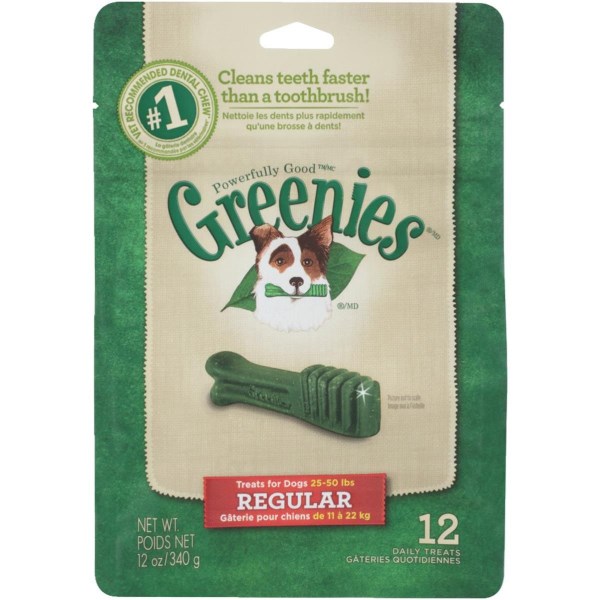 Greenies Regular Medium Dog Original Flavor Dental Dog Treat (12-Pack) - Mc Mu