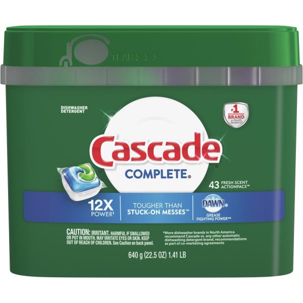 Cascade Complete Fresh Dishwasher Detergent Tabs (43 Count) - Mc Mu