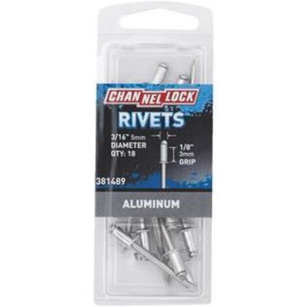 Channellock 3/16 In. Dia. x 1/8 In. Grip Aluminum POP Rivet (18-Pack) - Mc Mu