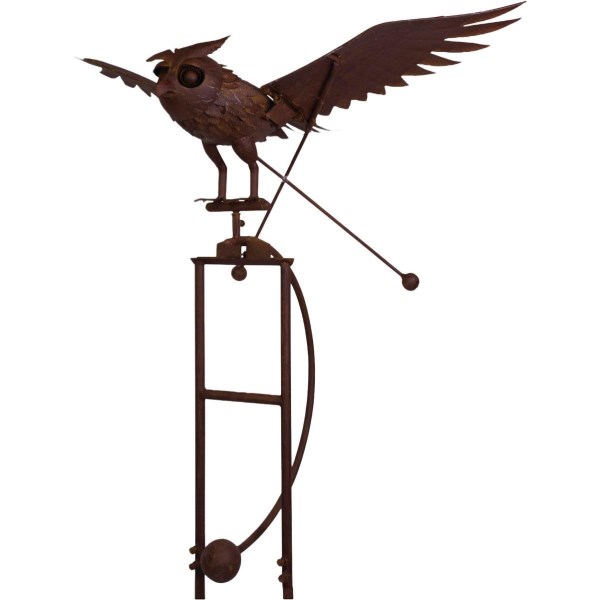 Terre Verde 76 In. Steel Jumbo Rocking Owl Garden Stake - Mc Mu