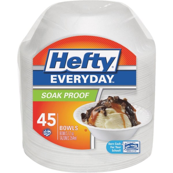 Hefty Everyday 12 Oz. Foam Bowl (45-Count) - Mc Mu