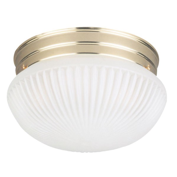Home Impressions 9-1/2 In. Polished Brass Incandescent Flush Mount Ceiling Light Fixture - Mc Mu