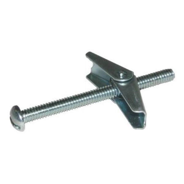 Midwest Fastener 19402517 Toggle Bolt – Round Head Slotted 1/8  x 4  – Zinc 50pk - Mc Mu