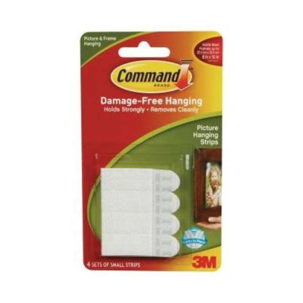 3M Command 5/8 In. x 2-1/4 In. White Interlocking Picture Hanger Strips (8-Count) - Mc Mu