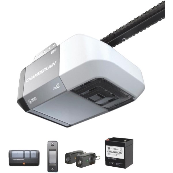 Chamberlain C2212T 1/2 HP Battery Backup Smart Chain Drive Garage Door Opener - Mc Mu