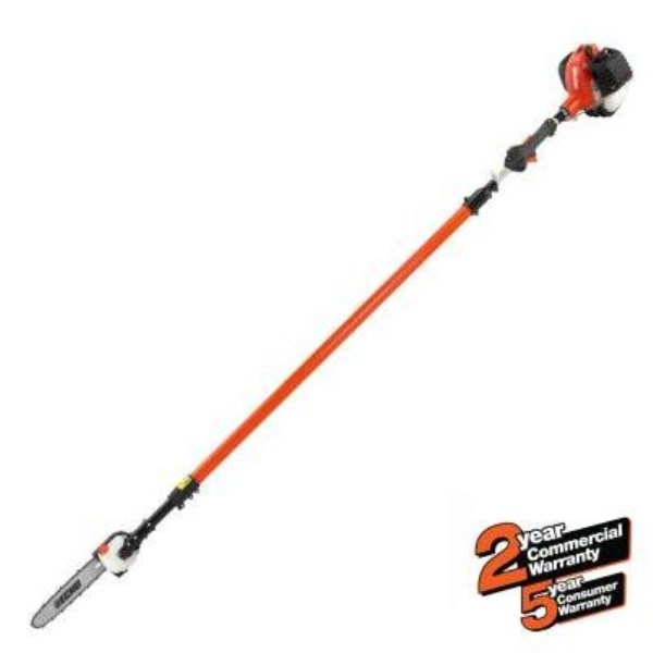 12 in. 25.4cc Gas 2-Stroke Cycle Telescoping Pole Saw with In-Line Handle - Mc Mu