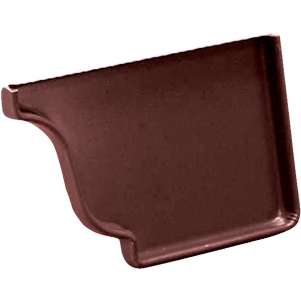Amerimax 5 In. Galvanized Brown Right Gutter End Cap - Mc Mu
