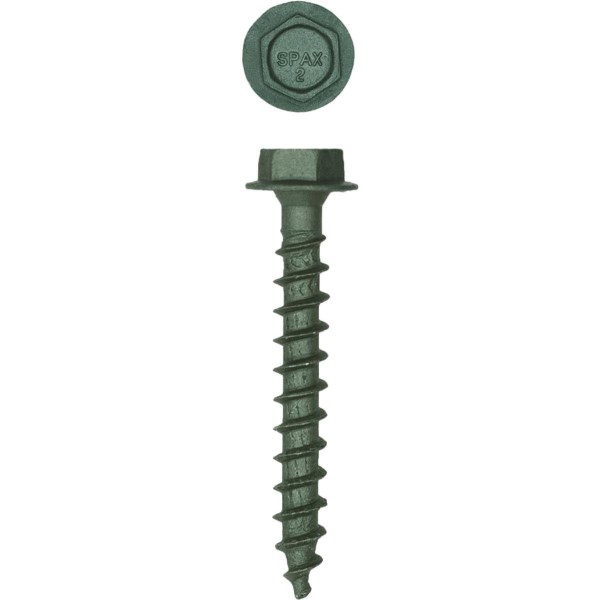 Spax PowerLags 1/4 In. x 2 In. Hex Head Exterior Structure Screw (50 Ct.) - Mc Mu