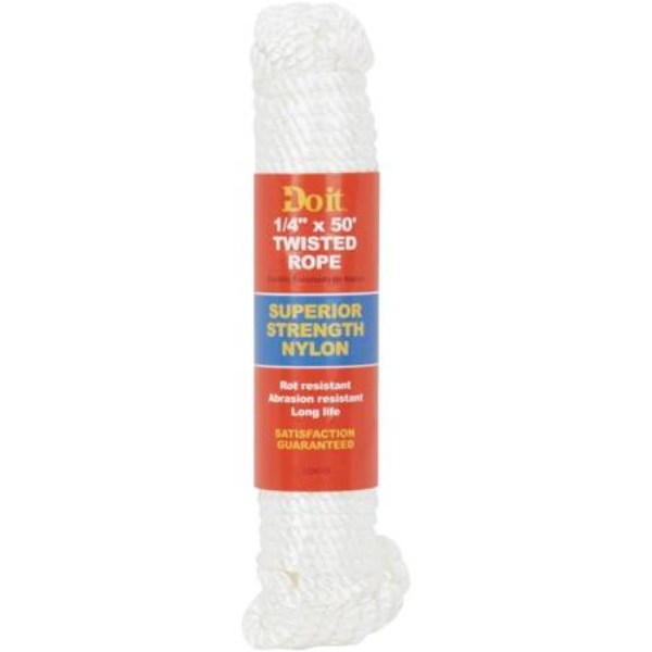 Do it Best 1/4 In. x 50 Ft. White Twisted Nylon Packaged Rope - Mc Mu