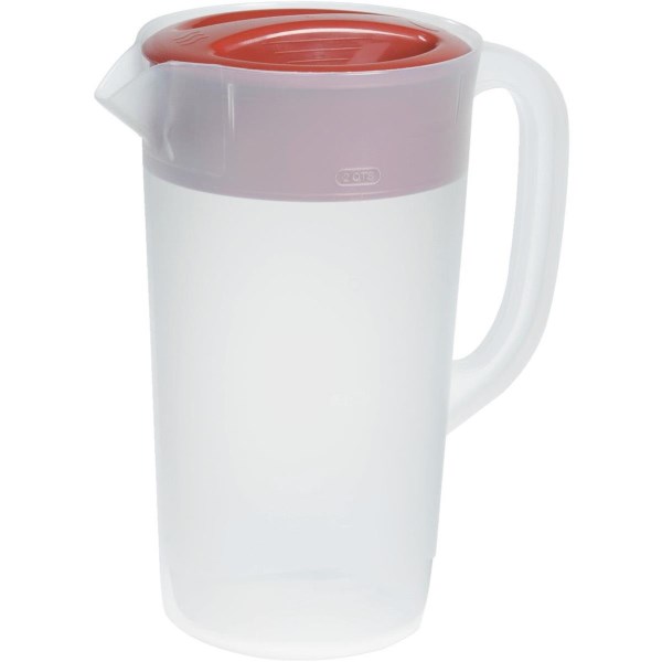 Rubbermaid 2 Qt. Simply Pour Plastic Pitcher with Multi-Function Lid - Mc Mu
