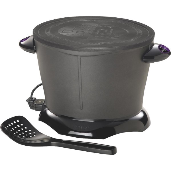Presto DualDaddy 2 Qt. Black Aluminum Deep Fryer - Mc Mu